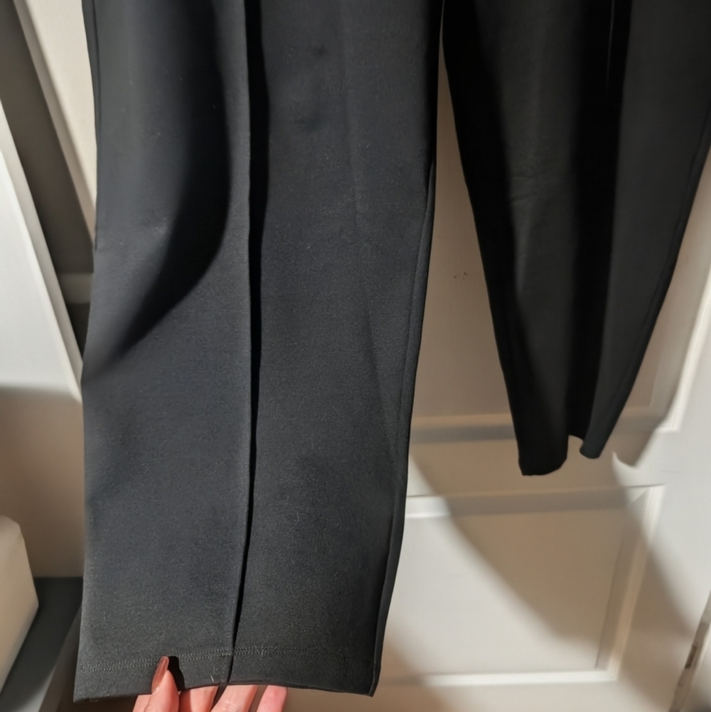 Eileen Fisher | Washable Flex Ponte Pintuck Pant In Black - Picture 11 of 14